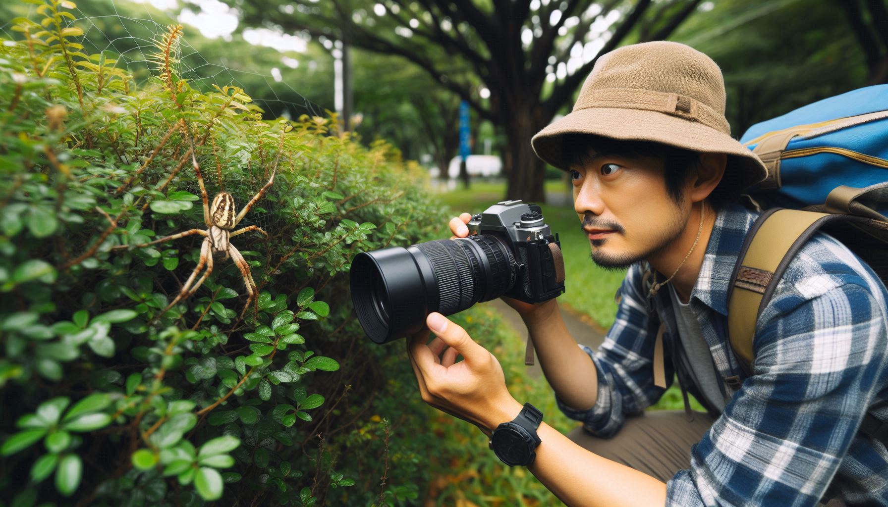 アシダカグモなつく