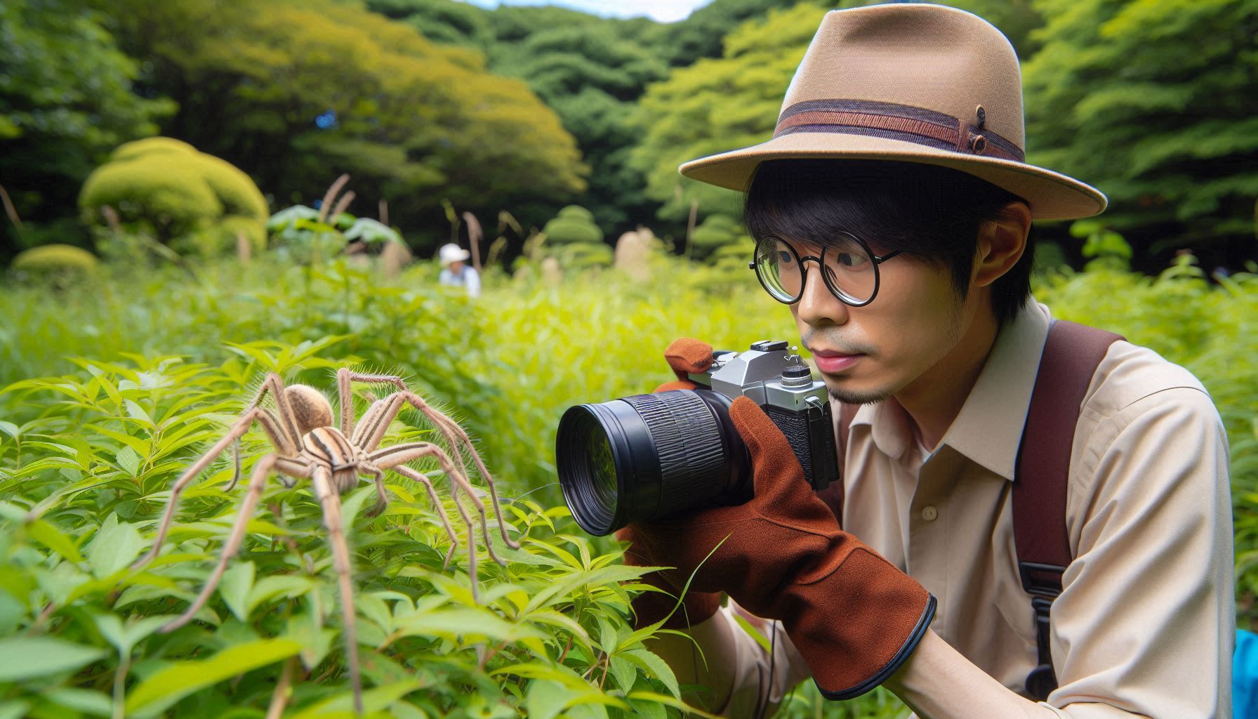 アシダカグモなつく